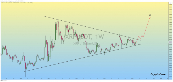 Цена Ripple (XRP) может вырасти еще на 25% в феврале